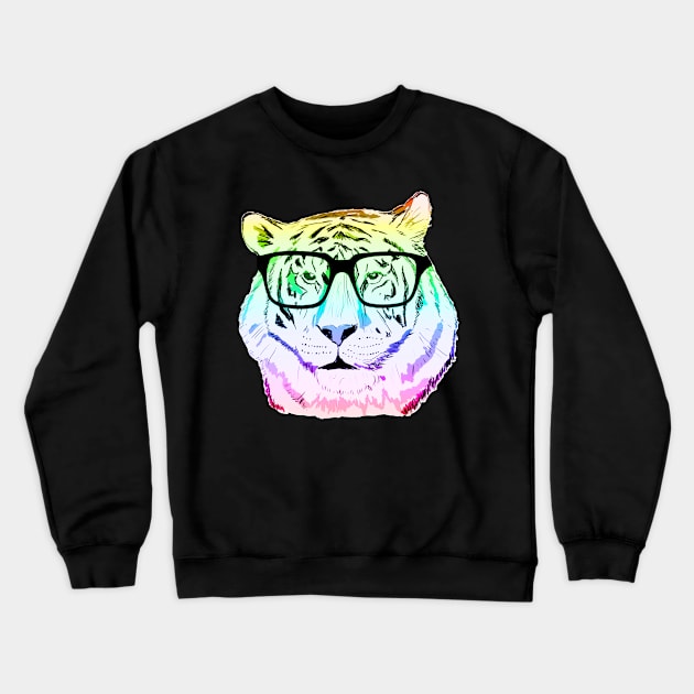 Rainbow Tiger Crewneck Sweatshirt by TheGreatDawn